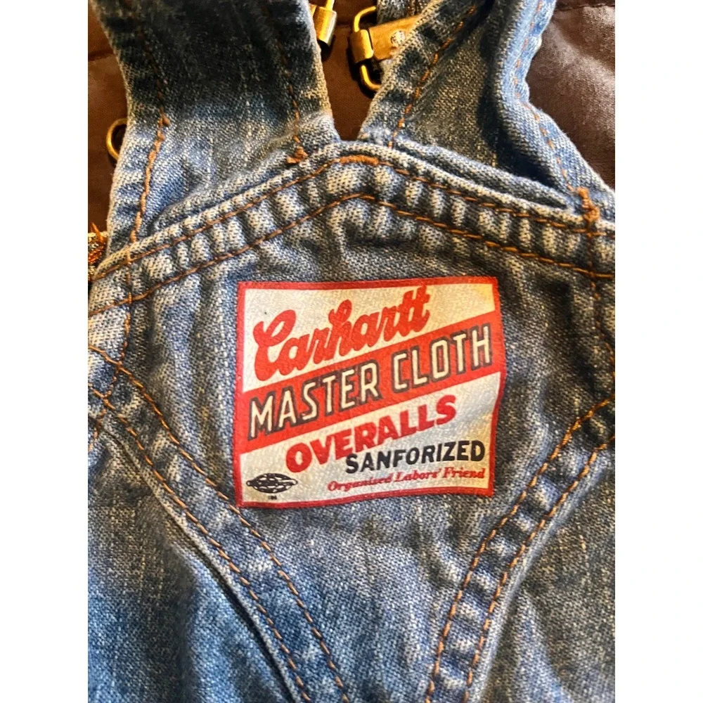 Carhartt Kids‎ Blue Denim Bib Overalls Master Cloth 9M Medium Wash RN 13706